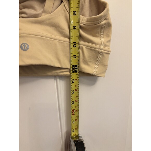 Lululemon Nulu Front Gather Sports Bra Sz 6 Prosecco color running yoga Gym - Picture 11 of 11